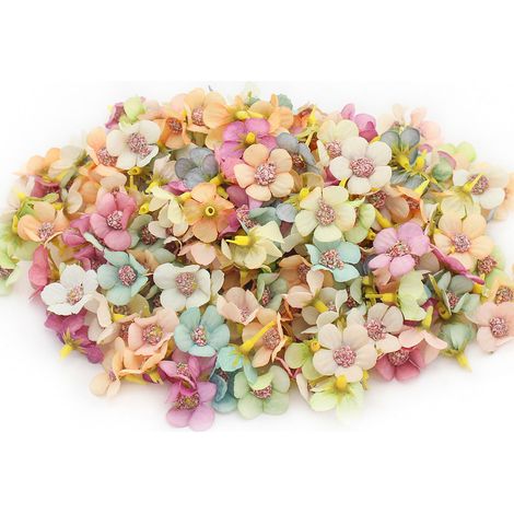 Fleur Artificielle - 100 Pièces - Diamètre 2,5 cm - Pour Décoration Maison Mariage Fête Accessoire DIY (1/5)