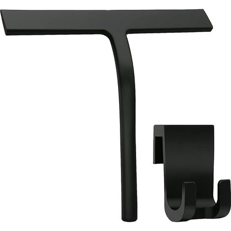 Raclette de douche sans trace pour porte vitrée, multifonction sans grincement avec support, pour carrelage, fenêtres, miroirs et salle de bain (1/5)