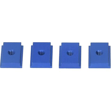 4 Stück Gleitnutmuttern Typ T aus Aluminiumlegierung für die Holzbearbeitung, Linearführungsteile der Serie 30, M6, blau