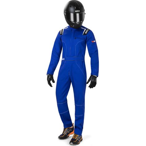 Tuta MS-4 tuta meccanico non omologata in poliestere e cotone Azzurra Tg. XL con tasche e fascia elasticizzata Azzurro XL