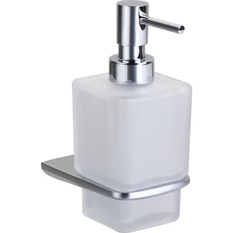 kielle Vega - Dispensador de jabón con soporte, cristal mate/cromo 40118000 (1/2)