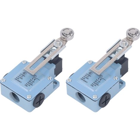 Lot de 2 interrupteurs de fin de course LSA-031, micro-commutateur à rouleau flexible réglable, instantané 250V/220V, compatible CNC, imprimante 3D, fraiseuse, découpe laser et plasma (1/5)