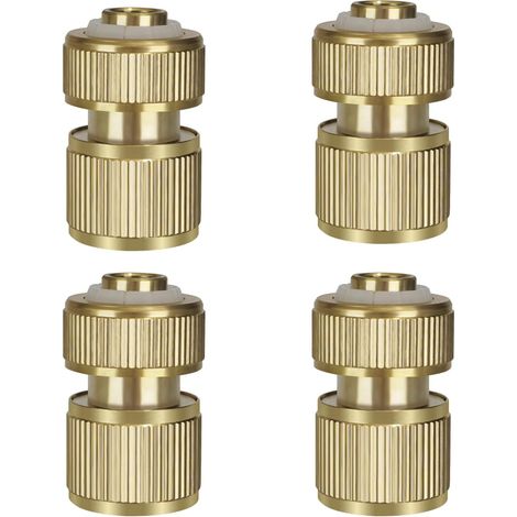 4-teiliger Messing-Schlauchschnellverbinder, Gartenschlauchverbinder, 1/2 Zoll erweiterbarer Gartenschlauchhahnverbinder, Gartenschlauchhahnadapter für die Gartenarbeit