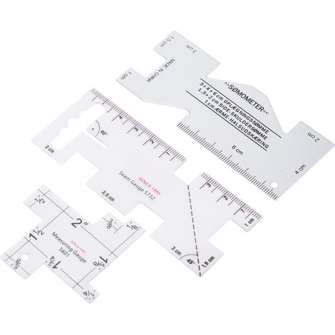 3 Pièces Gabarits de Couture pour Patchwork, Règles de Mesure et Outils de Tailleur pour la Couture et la Broderie (1/5)