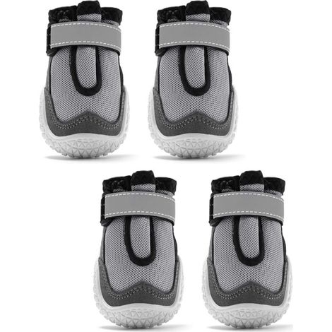 Chaussures respirantes pour chien pour trottoirs chauds. bottines résistantes à la chaleur avec sangles réfléchissantes. protections pour pattes de chiot en extérieur