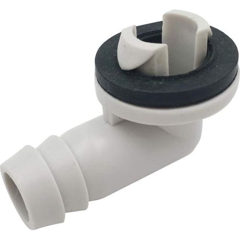 Conector de codo para tubería de drenaje de aire acondicionado con anillo de goma para unidades split y de ventana, 3/5 pulgadas (15 mm) (1/5)