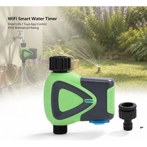 Timer per irrigazione Toivize WiFi - NEO - Smart Life/Tuya - IP65 - Acciaio inossidabile - Controllo vocale - Giardino (1/4)