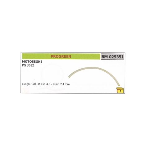 Tubo primer PROGREEN motosega PG 3612 lunghezza 170mm Øesterno 4,8mm  029351