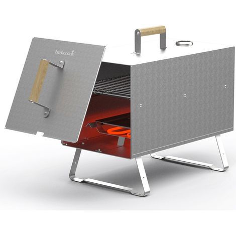 Fumoir électrique Otto 2.0 – Thermomètre intégré – Capacité 100°C à 250°C – 2 hauteurs de grille – Poignées en bois isolantes – Barbecook (1/5)