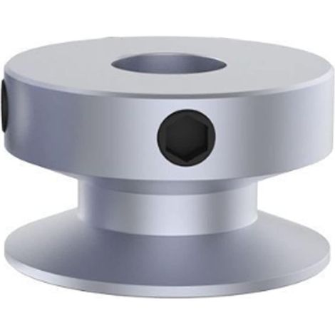 Poulie simple 20mm - 1 pièce - Métal usiné - Alésage fixe 8mm pour courroie ronde - Moteur et modélisme - Diamètre 20 mm (1/5)