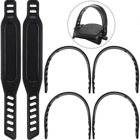 Lot de 6 sangles de pédales en caoutchouc - Sangles pour vélo d'appartement, pour faire du vélo à la maison ou en salle de sport (1/5)