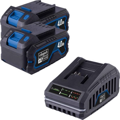 Kit de arranque 2 baterías 20V litio 4,0Ah cargador de batería 2,4A sbsk4.0x2 (1/2)