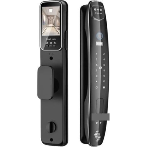 Serrure de Porte Intelligente 3D, caméra de sécurité, Moniteur, Empreinte Digitale, Mot de Passe, biométrique, clé électronique, déverrouillage(CS7(6068-U-24-240-R)) (1/5)
