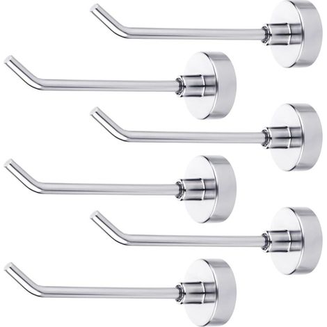 Stück Magnethaken, robuste 5,5 cm Magnethaken zum Aufhängen in Kreuzfahrtkabinen, Grill, Kühlschrank, Küche, Garage (Silber) (1/4)