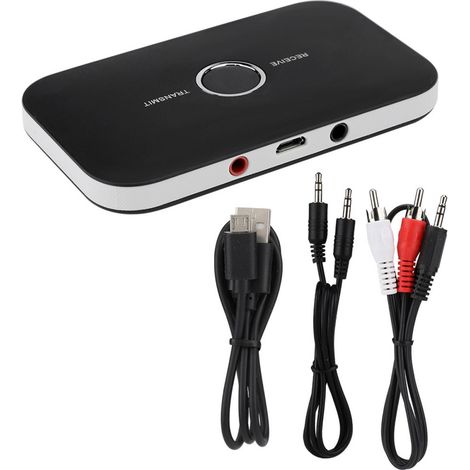 Adaptateur Bluetooth 2-en-1 Récepteur-Émetteur Audio Stéréo 3,5 mm - Pour Ordinateur Télévision Enceinte Domestique Voiture - Batterie Intégrée 600 mAh (1/5)