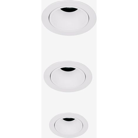 SKLUM Pack mit 3 LED-Einbau-Downlights mit runden Rahmen Ø5 cm aus Aluminium Orelva Weiss (1/5)