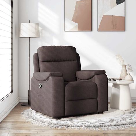 Relaxsessel Dunkelbraun Stoff vidaXL (1/5)