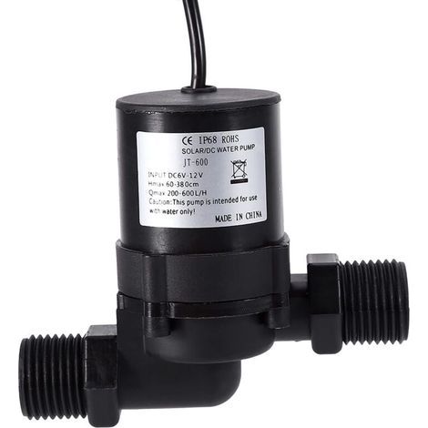Pompe de Circulation D'eau Solaire DC 12 V – Haute efficacité et Longue Durée de Vie – Pour Chauffe-eau Solaire, Aquarium, Fontaines – Robuste et Durable (1/5)