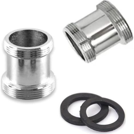 Raccord en laiton Lot De 2 Adaptateurs De Robinet En Laiton, Filetage Mâle Npt De 22 Mm, Connecteur Aérateur De Robinet Pour Robinet D'évier, Adaptateur Purificateur D'eau (M24 \x96 M22) (1/4)