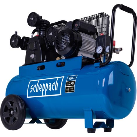 [JAMAIS UTILISÉ] Scheppach Compresseur d'air HC550TC - 2200W - 230V - 10 bar - 3 cylindres - puissance d'aspiration 550 L/min - cuve 100L (1/5)