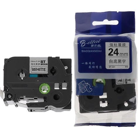 Etikettenband tz251 für Brother Etikettendrucker Modell tze251, 24 mm x 8 m