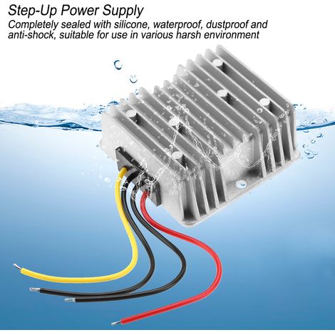 Convertisseur élévateur DC-DC 12V vers 24V, alimentation stabilisée haut rendement 12A 288W (1/5)