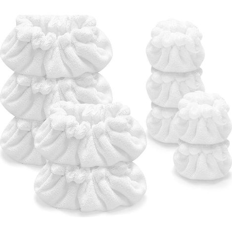 Lot de 10 tampons pour nettoyeur vapeur Dupray, 5 grands bonnets rectangulaires et 5 petits bonnets triangulaires. (1/5)