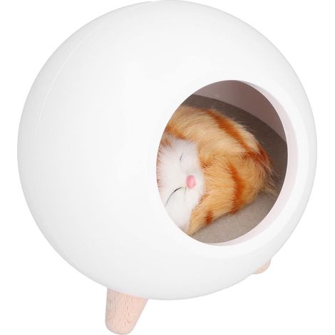 Veilleuse Tactile LED en Forme de Chat, Rechargeable par USB (1/5)