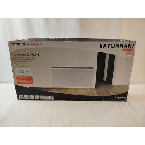 CAYENNE - Radiateur rayonnant - 2000W - Cœur aluminium - Thermostat LCD - Voir photos (1/5)