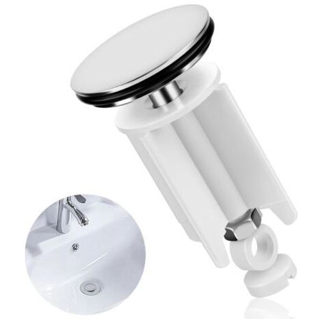Bouchon universel pour évier, 40 mm, avec joint en caoutchouc, en laiton, réglable en hauteur, pour éviers et baignoires. MUMU (1/4)