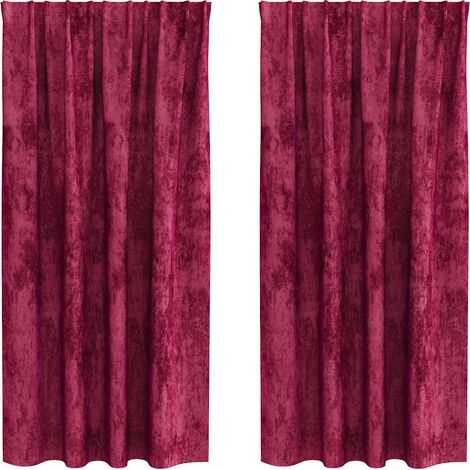 Maison Exclusive - Tende in Velluto 2 pz Rosso vino 175 x 140 cm Velluto (1/5)