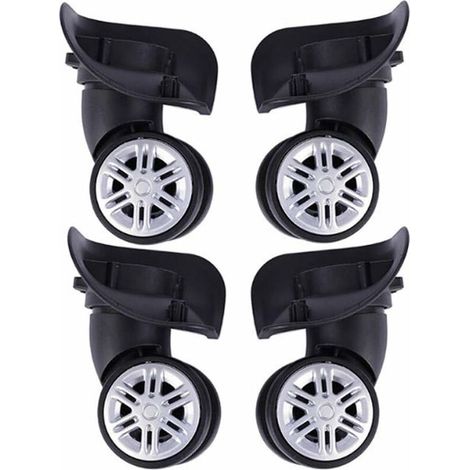 Ruote di ricambio universali per valigie, ruote di ricambio per valigie da viaggio, ruote per valigie, set di accessori per la riparazione, 2 paia