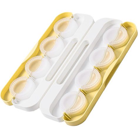 Appareil à raviolis manuel, compact en PP, peu encombrant, poignée ergonomique, jaune