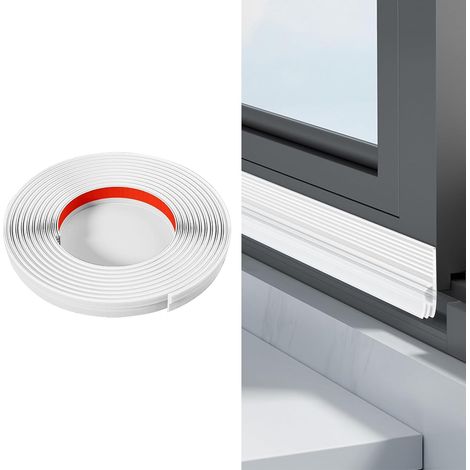 Bas de Porte Isolant 200cm, Joint Porte Entree, Isolation Portant D'entrée, Phonique Thermique Bande D'étanchéité Anti Bruit Poussière Stop à L'Air Froid Anti Souris Fourmi (Blanc) (1/5)