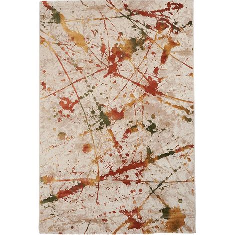 Tapis salon et chambre 60x110 multicolore rectangle tissé motif ethnique ABTRACT