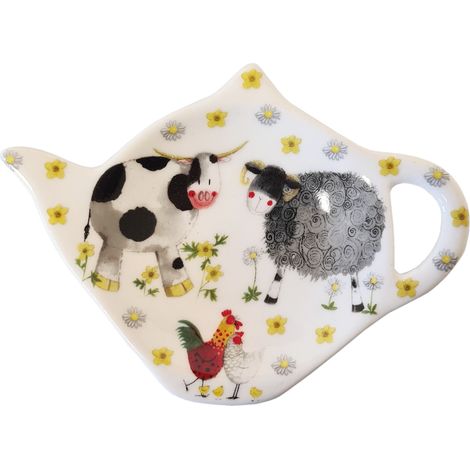 Coupelle pour sachets de thé en porcelaine - Ferme - Alex Clark (1/2)