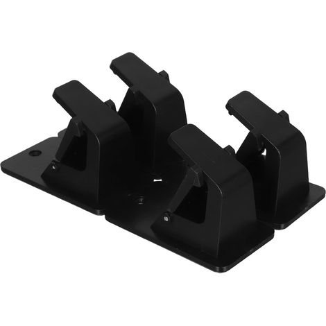 PRETYZOOM Lot de 2 paires de supports de tringle à rideau de douche robustes, faciles à installer, en ABS. (1/5)