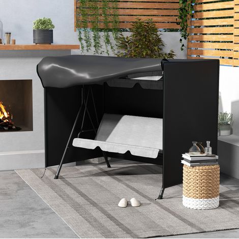 Funda para columpio de jardín con cremallera negro OKMYHOME (1/4)