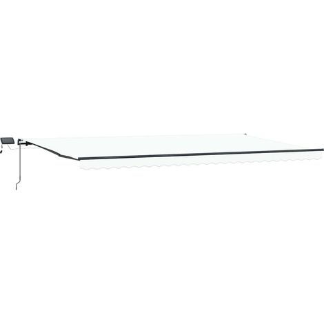 Ausziehbare Markise Weiß 600 x 350 cm Stoff und Aluminium vidaXL (1/5)