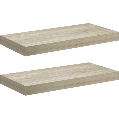 Maison Exclusive - Schwebende Wandregale 2 Stk. Eichefarben 50x23 (1/5)