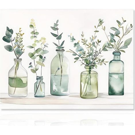 Dazzlewall Botanische Flaschen Pflanzen Wandbilder 30x40 cm Ungerahmt (1/5)