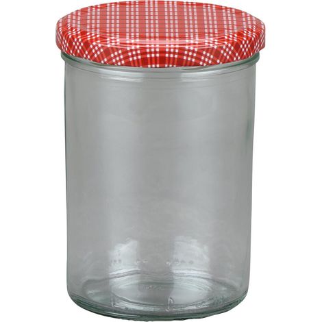 Sturz-Glas "Cucinare" 1TO440 rot/weiß, TwistOff 440 ml (1/2)