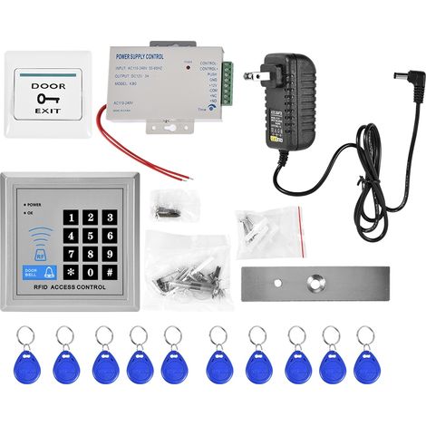 Serrure magnétique électrique avec contrôle d'accès par carte et code, kit complet pour porte sécurisée, installation facile (1/5)