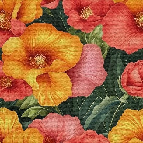 Outdoor dekostoffe oxford - Motiv Bunte Blumen DX18071 (1/5)