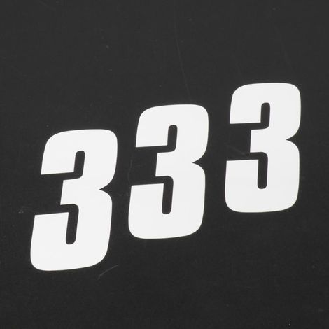 3 sticker aufkleber rennnummer drei 3 weiß blackbird 100x50 für (1/2)