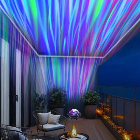 Lámpara proyector de cielo estrellado de auroras boreales - Lámpara de noche - Onírica con 18 colores - Lámpara ambiental multimodal (1/4)
