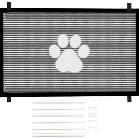 Grande barrière rétractable pour animaux de compagnie, adaptée aux portes, couloirs et cuisines, 110cm×78cm. (1/5)
