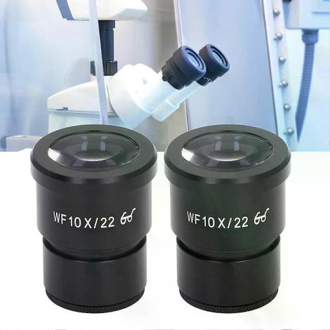Stück Mikroskopokulare 10x, Weitwinkelokular aus Aluminiumlegierung, biologisch, 22 mm Augenabstand, 30 mm Montagegröße - JXLGV (1/4)