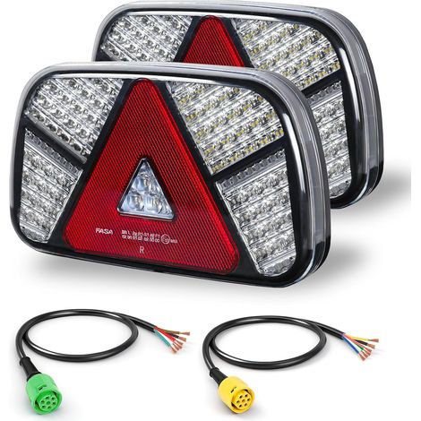 Kit Feux Arrière Remorque 12V/24V Étanche Clignotants, Stop, Position, Recul, Antibrouillard (1/5)