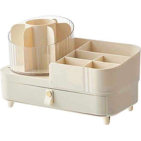 Boîte de rangement pour cosmétiques, étagère à bijoux, étagère rotative pour commode (1/5)